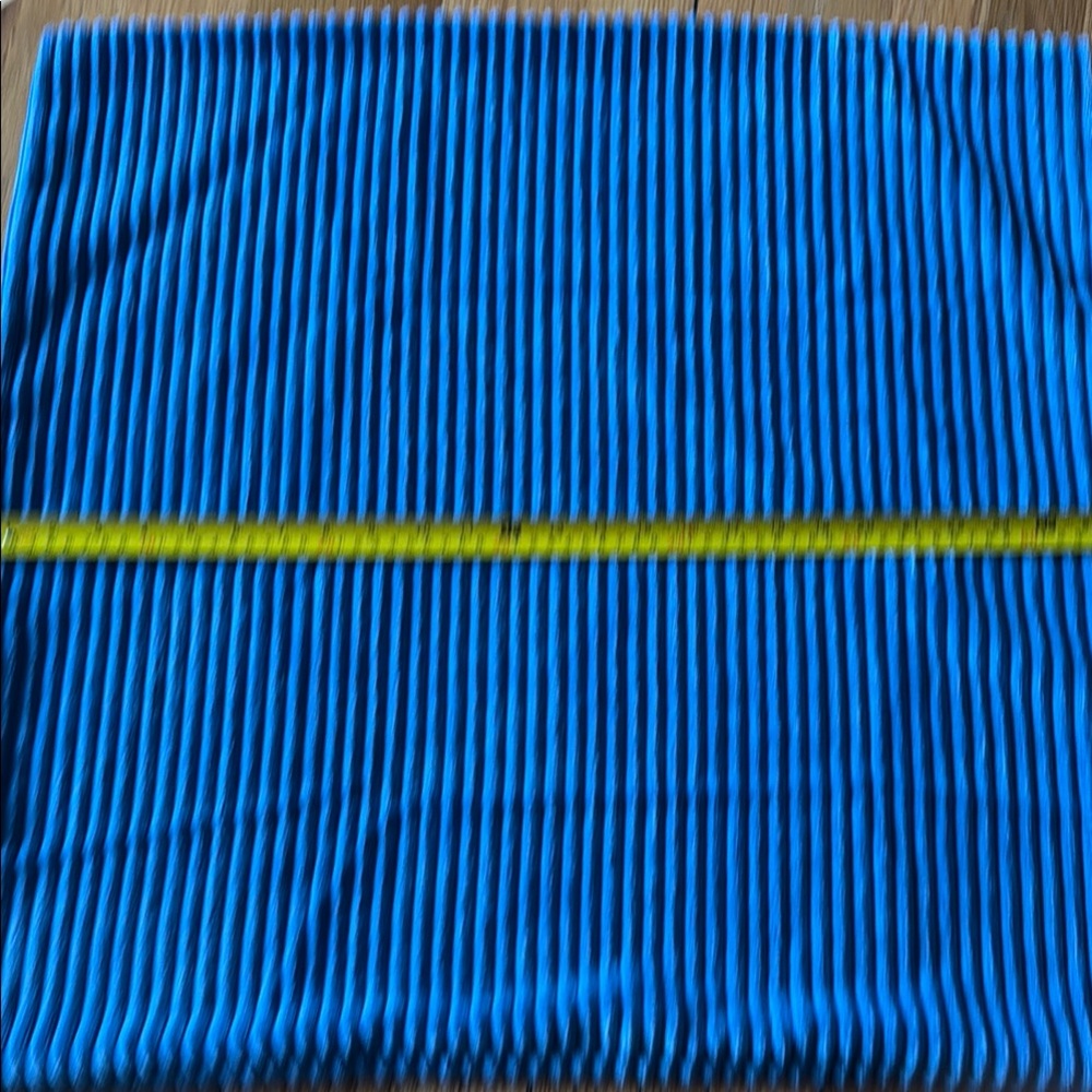 26 X 26” Channeled Velvet Blue Pillow Cover